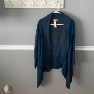 Thick, blue/ gray cover-up sweater